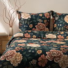 Lenjerie de pat King Size, Meeri, Homla, 3 piese, 200x220 cm, bumbac satinat, multicolor