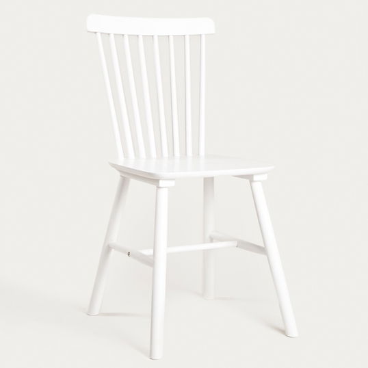 Scaun Vici, Homla, 52x46x92 cm, lemn, alb