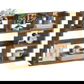 Corp biblioteca / raft de organizare birou si bucatarie, Vasagle, 80x20x50 cm, PAL, maro rustic