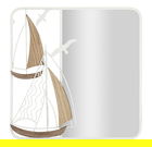 Oglinda de perete Adriatic, Mauro Ferretti, 60x60 cm, MDF/fier, alb'maro