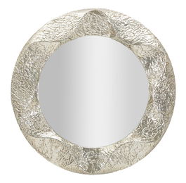 Oglinda de perete Argelux Round, Mauro Ferretti, 104 cm, fier/MDF, argintiu