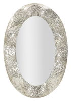 Oglinda de perete Argelux Oval, Mauro Ferretti, 87.5x128 cm, fier/MDF, argintiu