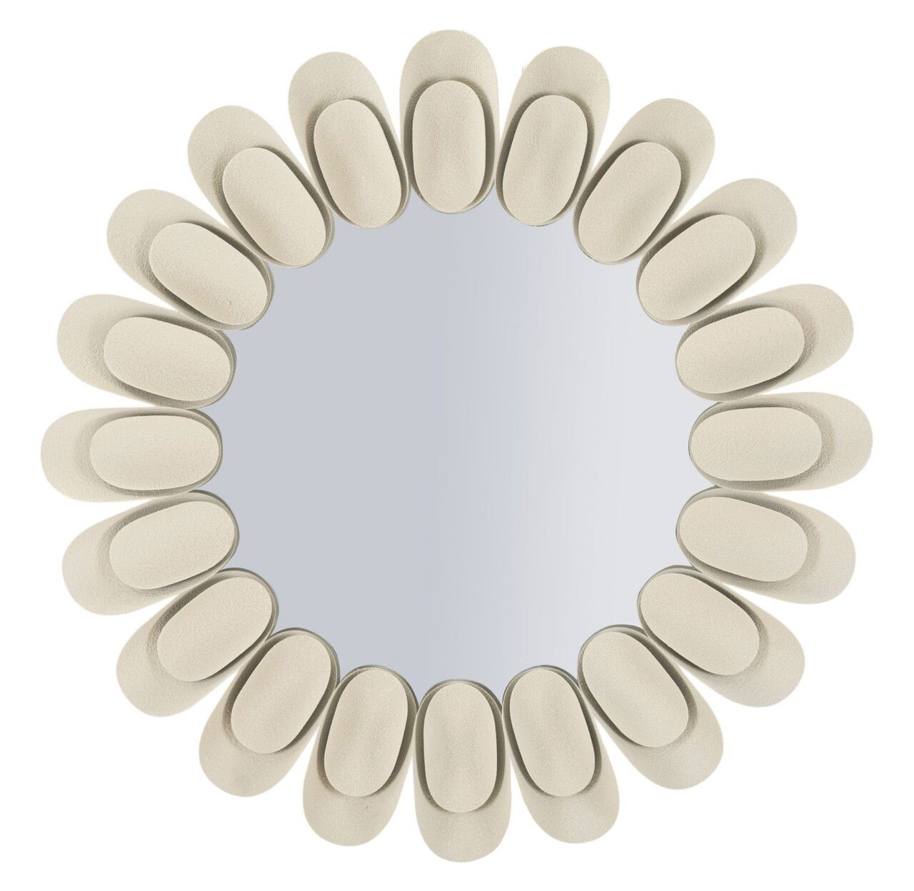 Oglinda de perete Dune Double, Mauro Ferretti, 85 cm, fier/MDF, crem