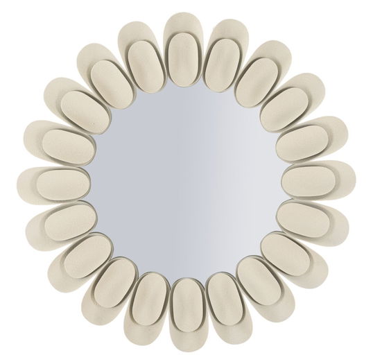 Oglinda de perete Dune Double, Mauro Ferretti, 85 cm, fier/MDF, crem