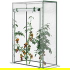 Outsunny Seră de grădină, seră de balcon, pânză consolidată din PVC, structură din oțel, ușă rulabilă cu fermoar, pentru legume, plante, flori în toate anotimpurile, interior și exterior, 100 x 50 x 150 cm alb | Aosom Romania