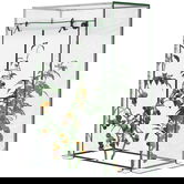 Outsunny Seră de grădină, seră de balcon, pânză consolidată din PVC, structură din oțel, ușă rulabilă cu fermoar, pentru legume, plante, flori în toate anotimpurile, interior și exterior, 100 x 50 x 150 cm alb | Aosom Romania