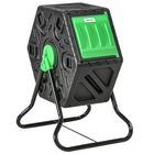 Outsunny Compostor de grădină bac compostor pentru grădină rotativ 360° din polipropilenă 65 L 24 orificii 60 x 49 x 77 cm negru | Aosom Romania