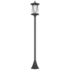 Outsunny Lampadar solar de grădină cu LED, comutator on/off, dimensiuni 17 x 17 x 127 cm, negru | Aosom Romania