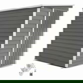 Outsunny Șopron de Grădină din Metal, oțel galvanizat, ușă blocabilă, asamblare ușoară, 142 x 184 x 165/181 cm, Gri | Aosom Romania