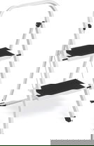 Scara cu 2 trepte, Songmics, plibila, 46.5x63.5x80 cm, max 150 kg, otel, alb