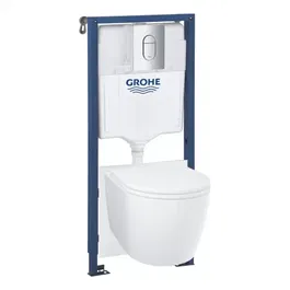 Set Rapid 5 in 1 Vas wc cu capac soft close, clapeta Arena Cosmopolitan Grohe Bau Ceramic