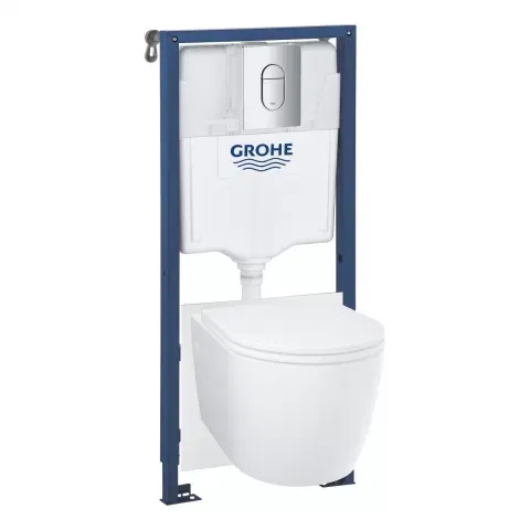 Set Rapid 5 in 1 Vas wc cu capac soft close, clapeta Arena Cosmopolitan Grohe Bau Ceramic