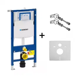 Set promo Rezervor WC incastrat cu cadru si izolare fonica, Geberit Duofix Sigma, 12 cm