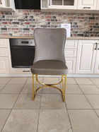 SCAUN MADISON 6 GRI CU AURIU