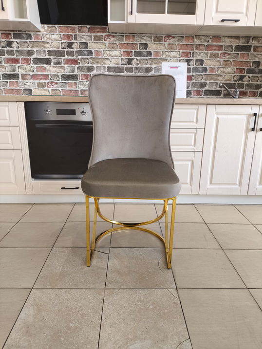 SCAUN MADISON 6 GRI CU AURIU