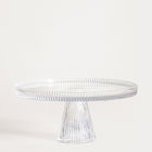 Platou cu picior Lynn, Homla, 24.5x12 cm, sticla, transparent