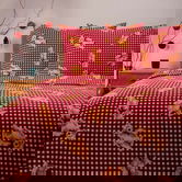 Lenjerie de pat pentru o persoana Nallar, Homla, 2 piese, 140x200 cm, microfibra din poliester, multicolor