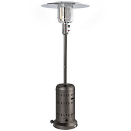 Outsunny Încălzitor de Exterior de 11 KW Reglabil, cu Roți 82 x 82 x 223 cm, Maro Închis | Aosom Romania