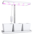 Outsunny Lampă pentru Plante cu 30 de Lumini LED și 3 Vase 31.8x13.4x35.6 cm Alb | Aosom Romania