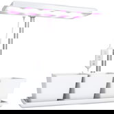 Outsunny Lampă pentru Plante cu 30 de Lumini LED și 3 Vase 31.8x13.4x35.6 cm Alb | Aosom Romania