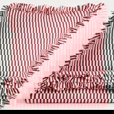 Lenjerie de pat dubla Trudy, Homla, 3 piese, 160x200 cm, bumbac, rosu/alb