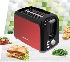 Prajitor de paine Tasty, Heinner, 750W, rosu/negru