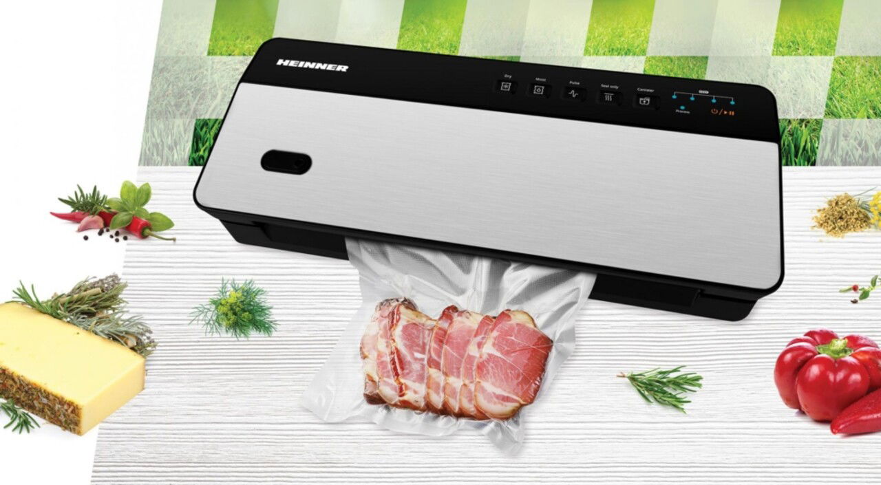 Aparat pentru vidat alimente Ac Li Heinner, 80W, 11.1V, negru