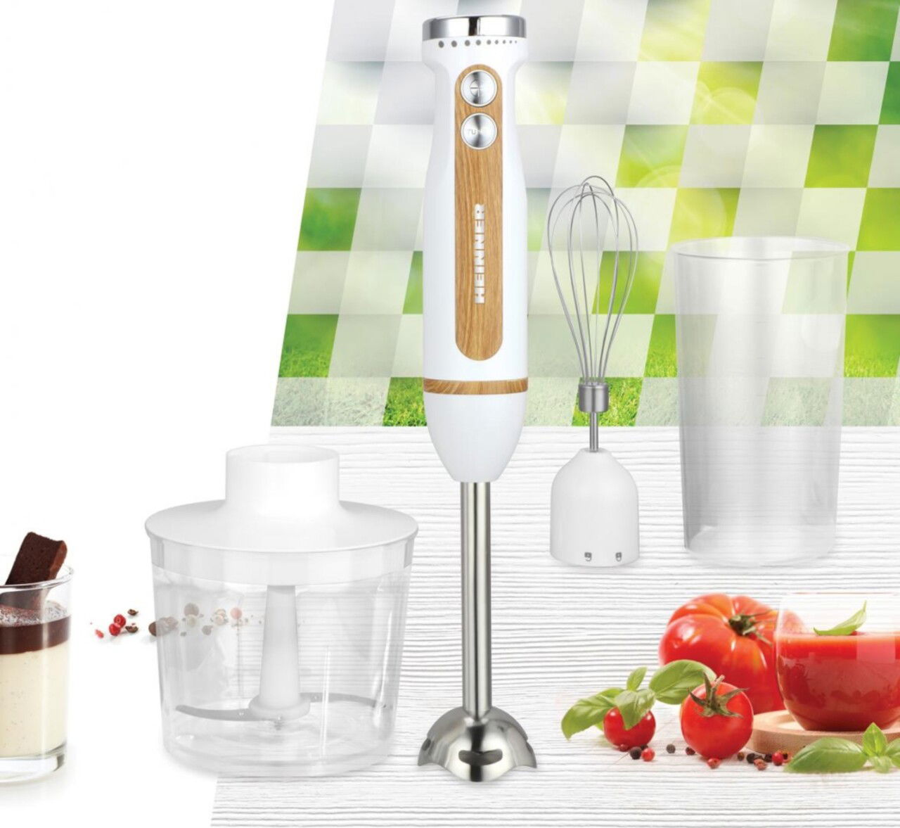 Blender de mana Bestmix, Heinner, 600W, alb/natur