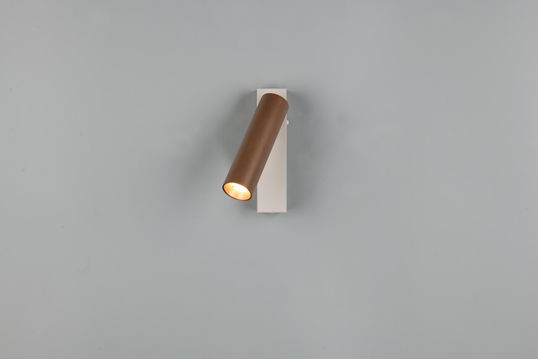 Aplica de perete Ambala, TRIO, 17x13x17.5 cm, 5.5W, 1x SMD, metal, alb/aramiu