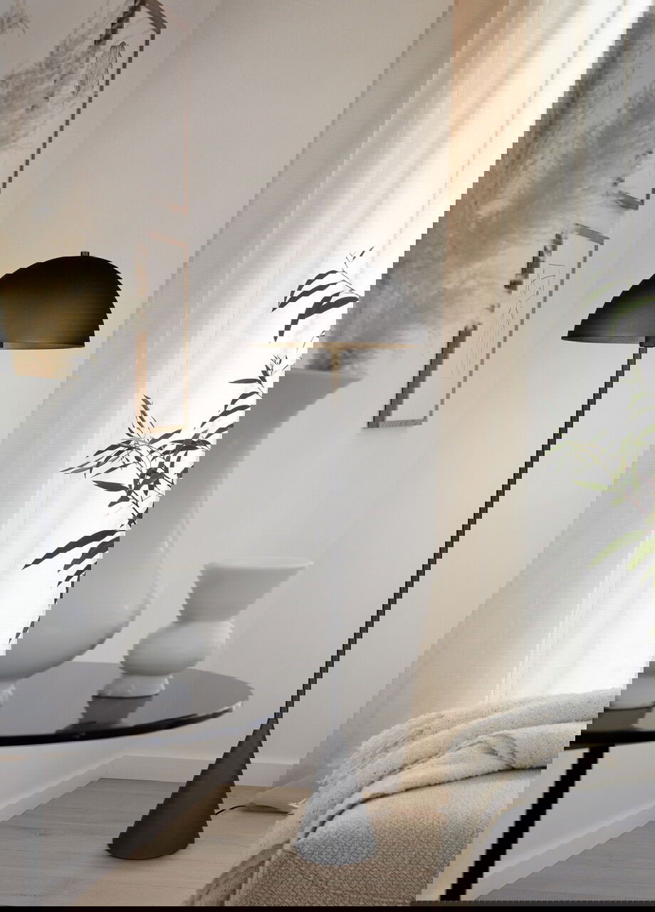 Lampadar Alfie, TRIO, 40x152 cm, 40W, 1x E27, metal, negru mat