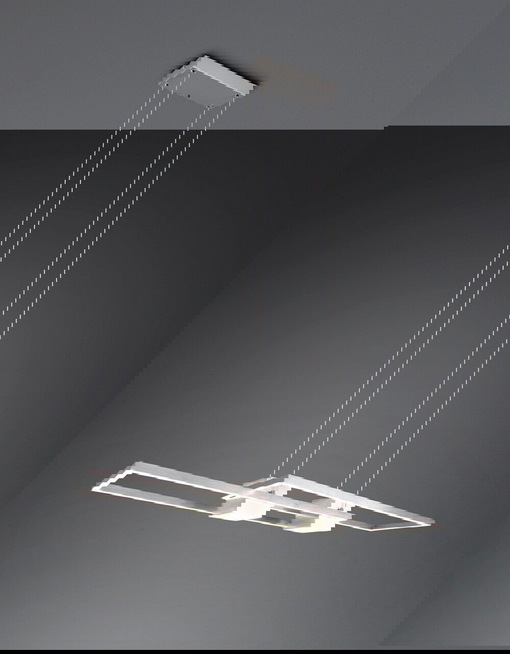 Lustra Albany, TRIO, 100x28x150 cm, 37W, 1x SMD, aluminiu, argintiu mat
