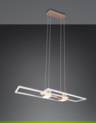 Lustra Albany, TRIO, 100x28x150 cm, 37W, 1x SMD, aluminiu, maro/alb