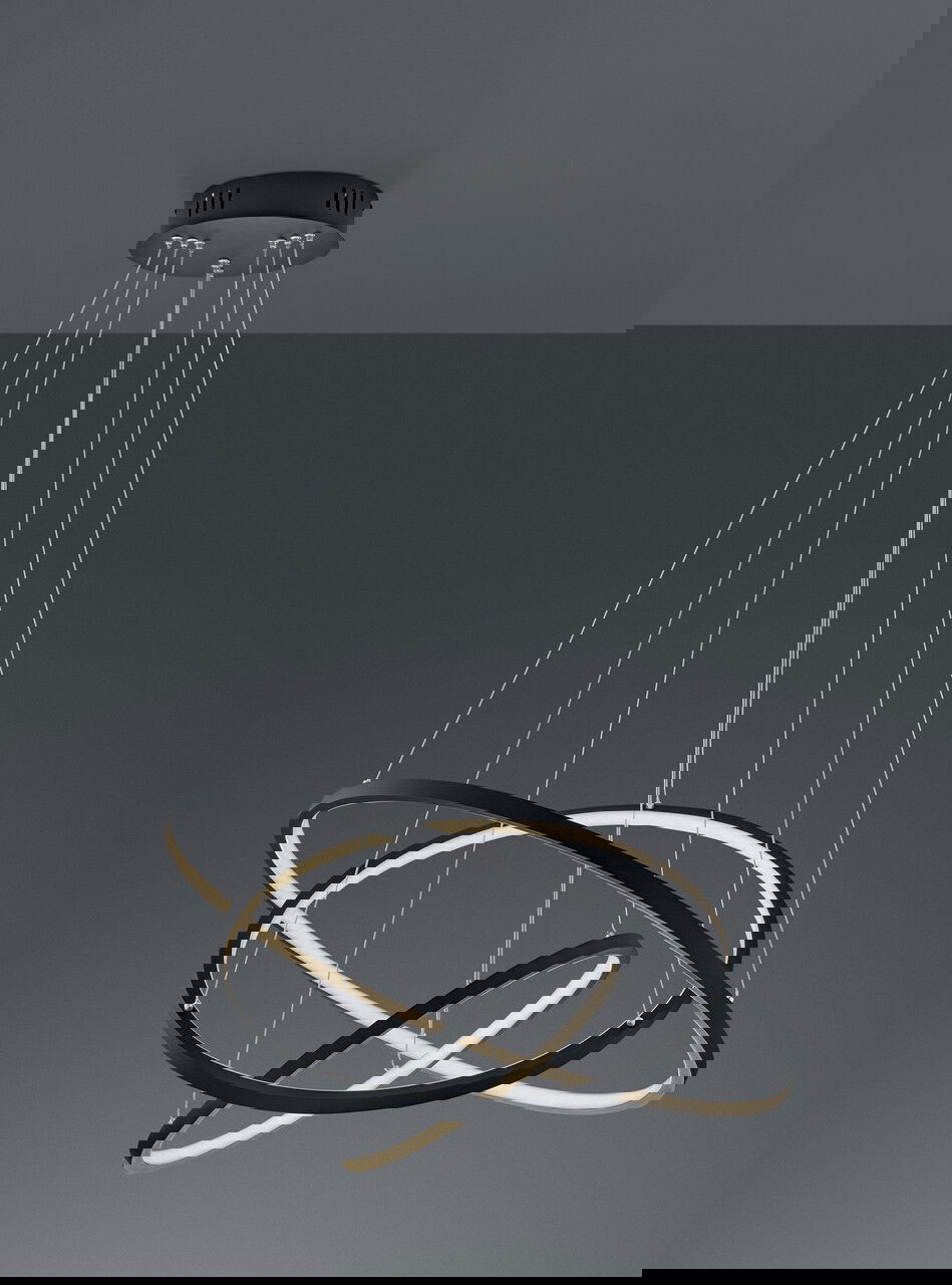 Lustra Aaron, TRIO, 80x150 cm, 78W, 1x SMD LED, metal, antracit