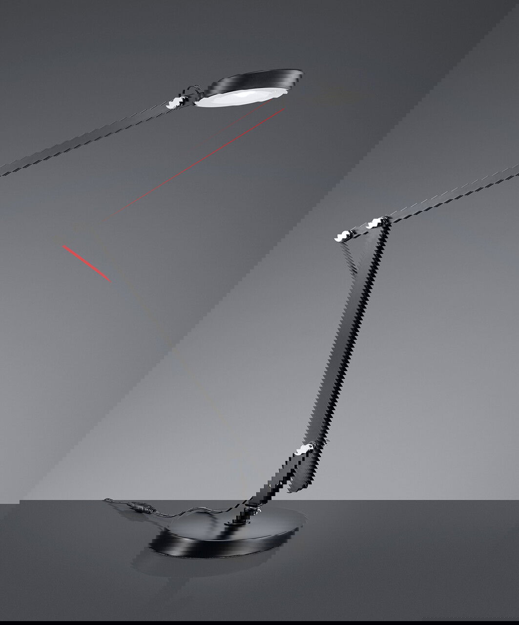 Lampa de masa Amsterdam, TRIO, 18x90 cm, 5W, 1x SMD LED, metal, negru