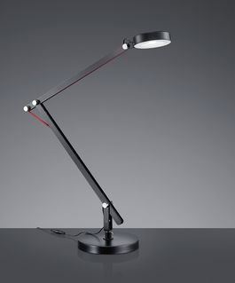 Lampa de masa Amsterdam, TRIO, 18x90 cm, 5W, 1x SMD LED, metal, negru