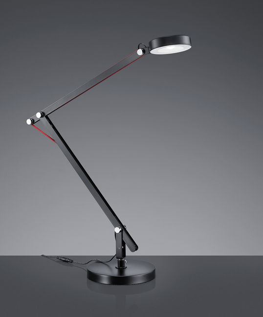 Lampa de masa Amsterdam, TRIO, 18x90 cm, 5W, 1x SMD LED, metal, negru