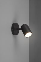 Aplica de perete Angelo, TRIO, 10.5x9x15.5 cm, 5W, 1x GU10, metal, negru mat