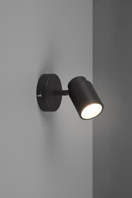 Aplica de perete Angelo, TRIO, 10.5x9x15.5 cm, 5W, 1x GU10, metal, negru mat