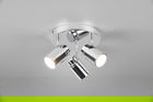 Plafoniera Angelo, TRIO, 20x15.5 cm, 5W, 3x GU10, metal, argintiu