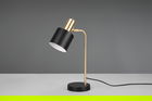 Lampa de masa Adam, RL, 14x28x43.5 cm, 10W, 1x E14, metal, auriu/negru
