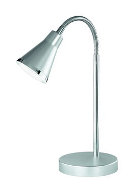 Lampa de masa Arras, RL, 11.5x38 cm, 4W, 1x SMD LED, plastic, argintiu