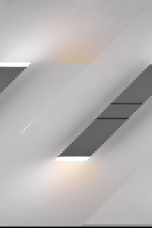 Aplica de perete pentru exterior Avon, TRIO, 9x28 cm, 7W, 2x SMD LED, aluminiu turnat, antracit