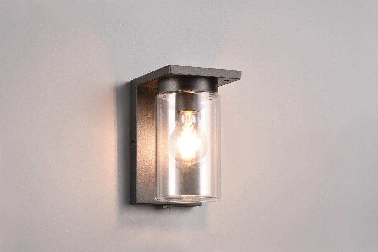 Aplica de perete pentru exterior Ardila, TRIO, 11.5x19 cm, 40W, 1x E27, aluminiu, negru mat