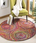 Covor, 00001A , 120x120 cm, Iuta, Multicolor