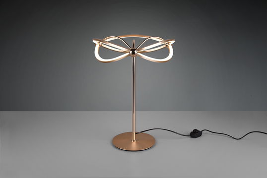 Lampa de masa Charivari, TRIO, 41x50 cm, 26W, 1x SMD LED, metal, bronz mat