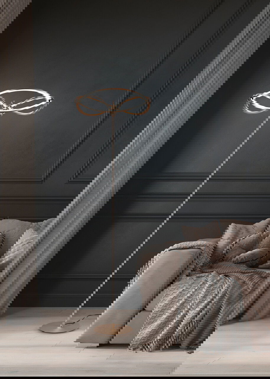 Lampadar Charivari, TRIO, 52x175 cm, 31W, 1x SMD LED, metal, bronz mat