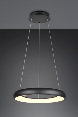 Lustra Cardona, TRIO, 62x150 cm, 38W, 1x SMD LED, metal, negru mat