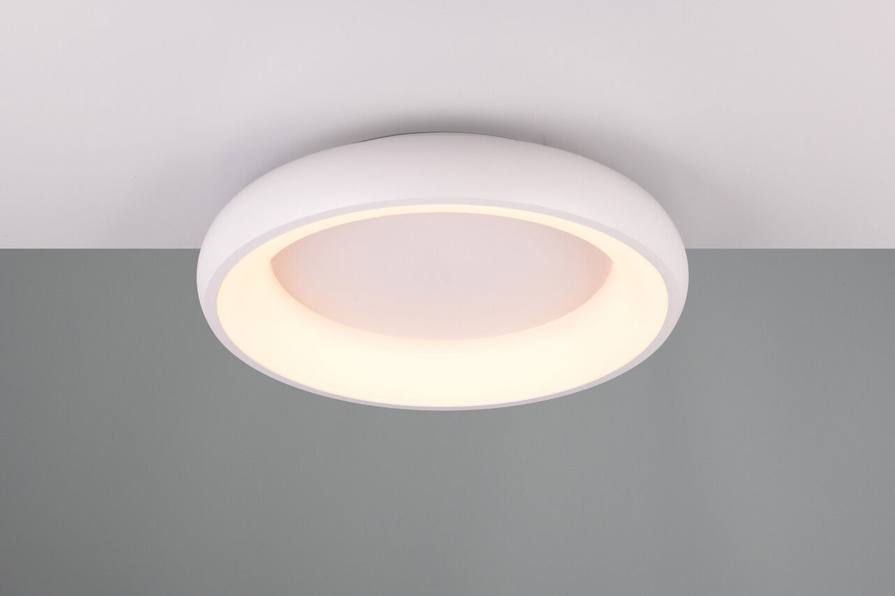 Plafoniera Cardona, TRIO, 46.5x10 cm, 29W, 1x SMD LED, metal, alb mat