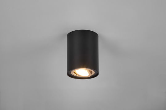 Plafoniera Cookie, TRIO, 9.6x12.5 cm, 35W, 1x GU10, metal, negru/auriu