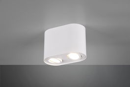Plafoniera Cookie, TRIO, 17.8x9.6x12.5 cm, 35W, 2x GU10, metal, alb mat
